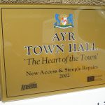 Ayr Townhall Plaque