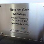 Beeches Gate Aberdeen Plaque