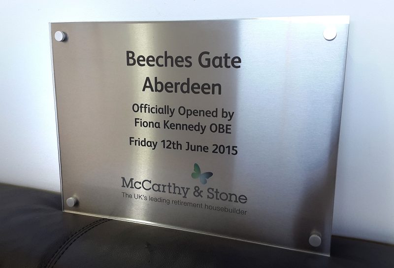 Beeches Gate Aberdeen Plaque
