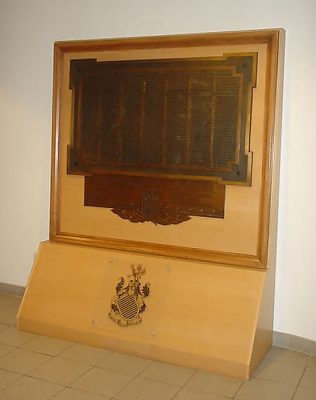 Brass Plaque with Wooden Frame