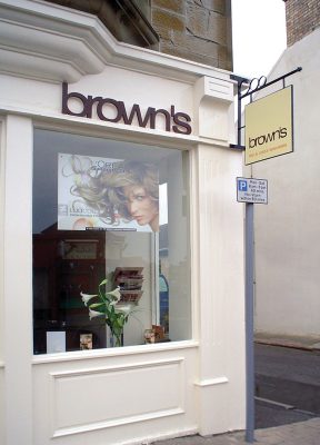 Brown’s Hairdressing Fascia Signage