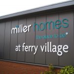 Miller Homes Ferry Village Exterior Cabin Signage