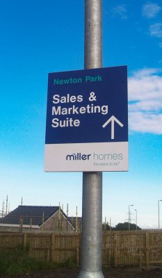 Miller Homes Post-mounted Directional Sign