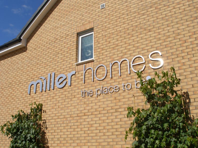 Miller Homes Gable End Stainless Steel Letters