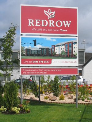 Redrow Panel and Post Sign