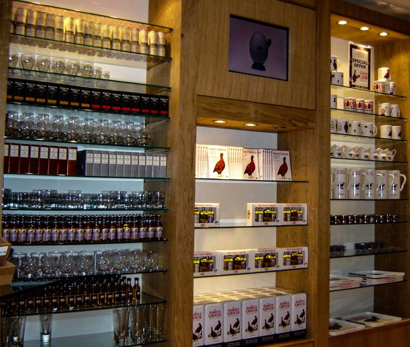 Retail Display at Famous Grouse Visitor Centre