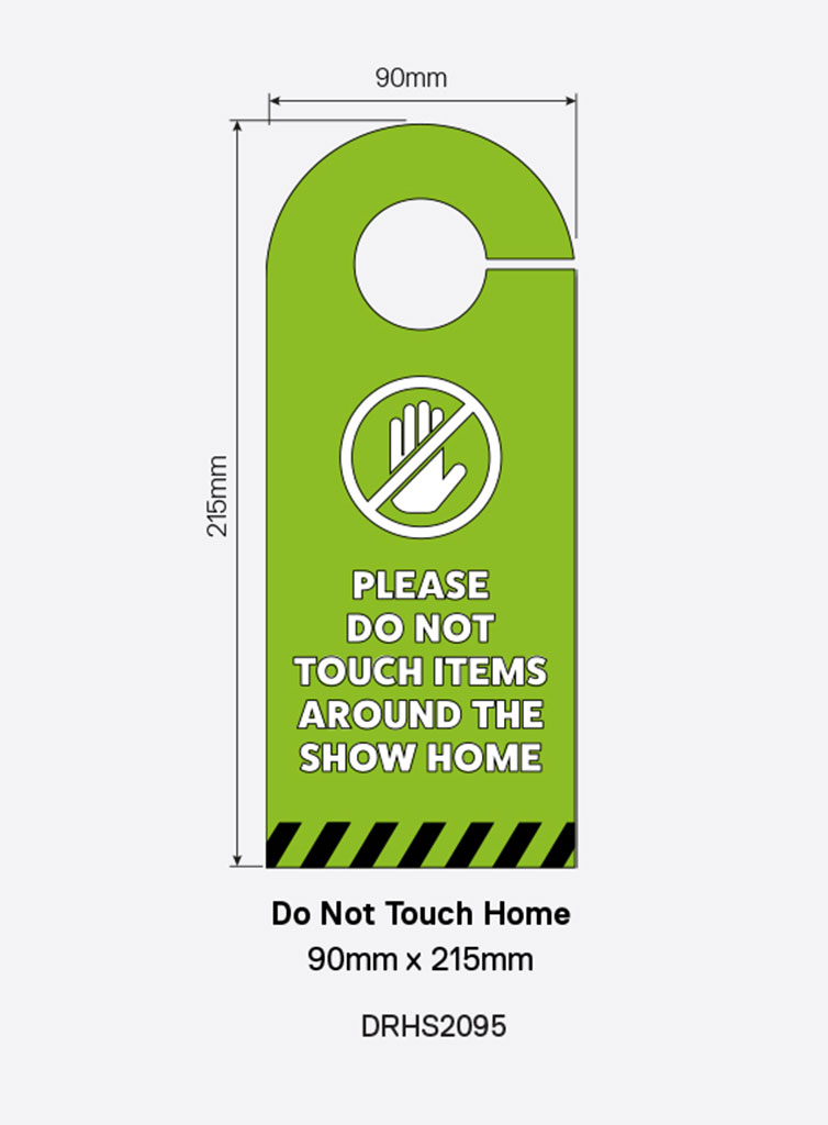 Door Handle Sign – `Do Not Touch`
