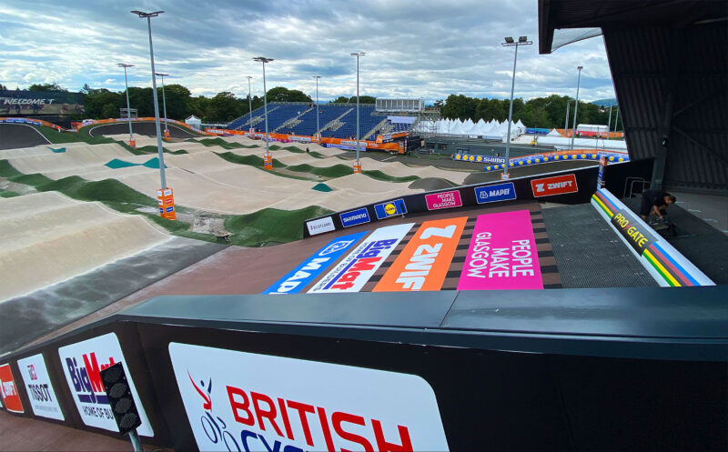 Printed vinyl and banners used to brand world-class BMX track in Glasgow