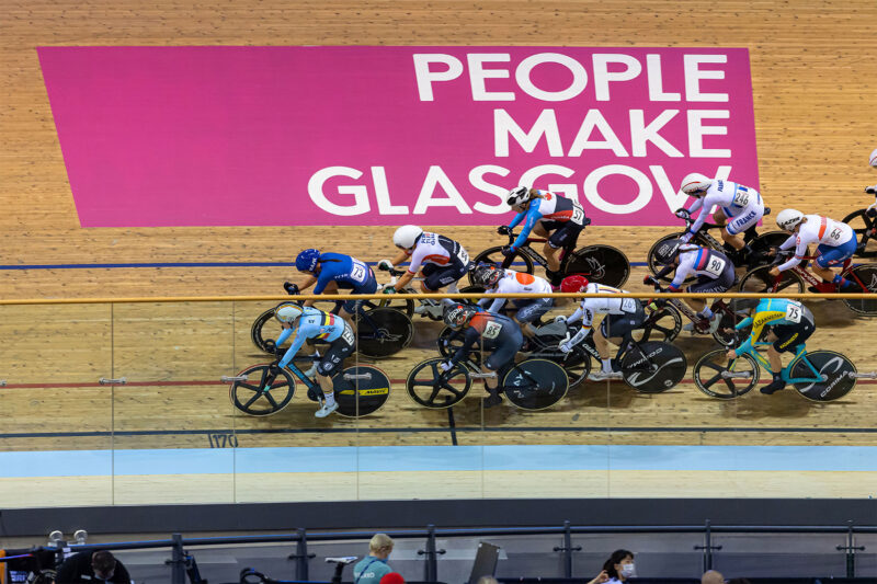 Velodrome branding for track cycling event at UCI World Championships